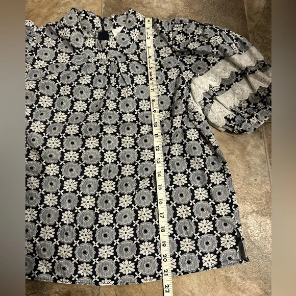 Tuckernuck Hyacinth House Geo Gigi Blouse 100% cotton size small - Picture 10 of 10